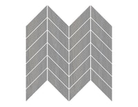 8-inch x 14-inch Urbanwood Dark Grey Matte Chevron Wood Look Porcelain Floor and Wall Mosaics