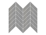 8-inch x 14-inch Urbanwood Dark Grey Matte Chevron Wood Look Porcelain Floor and Wall Mosaics