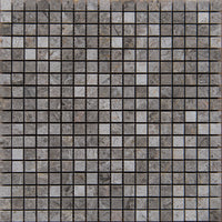 TUNDRA GREY SQUARE  POLISHED MARBLE MOSAIC - SAPPHIRUSSTONE