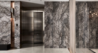 Polished Black Silk Marble tile with white veining from Sapphirus Stone in Toronto. Perfect for elegant walls, floors, and luxury design accents.