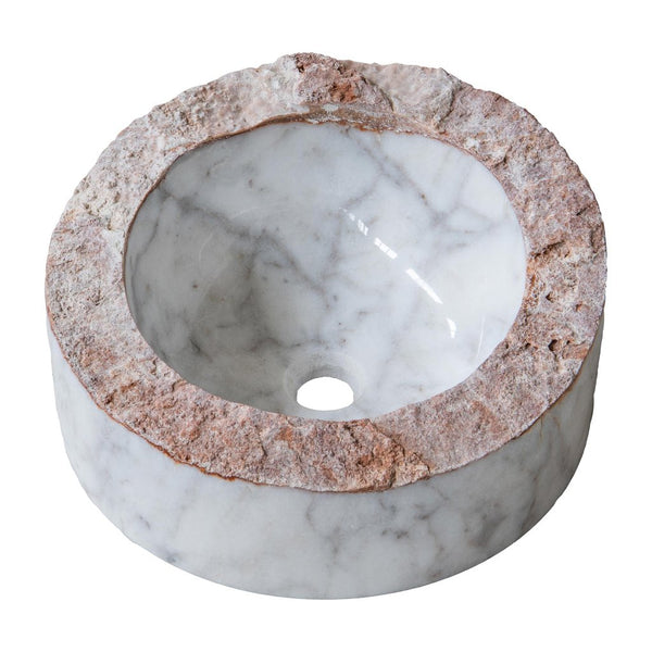 CARRARA MARBLE ROUND SINK - Tile&Stone Co.