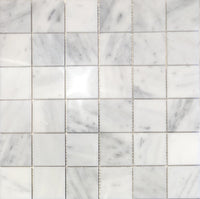 CARRARA SQUARE  POLISHED MARBLE MOSAIC - Tile&Stone Co.