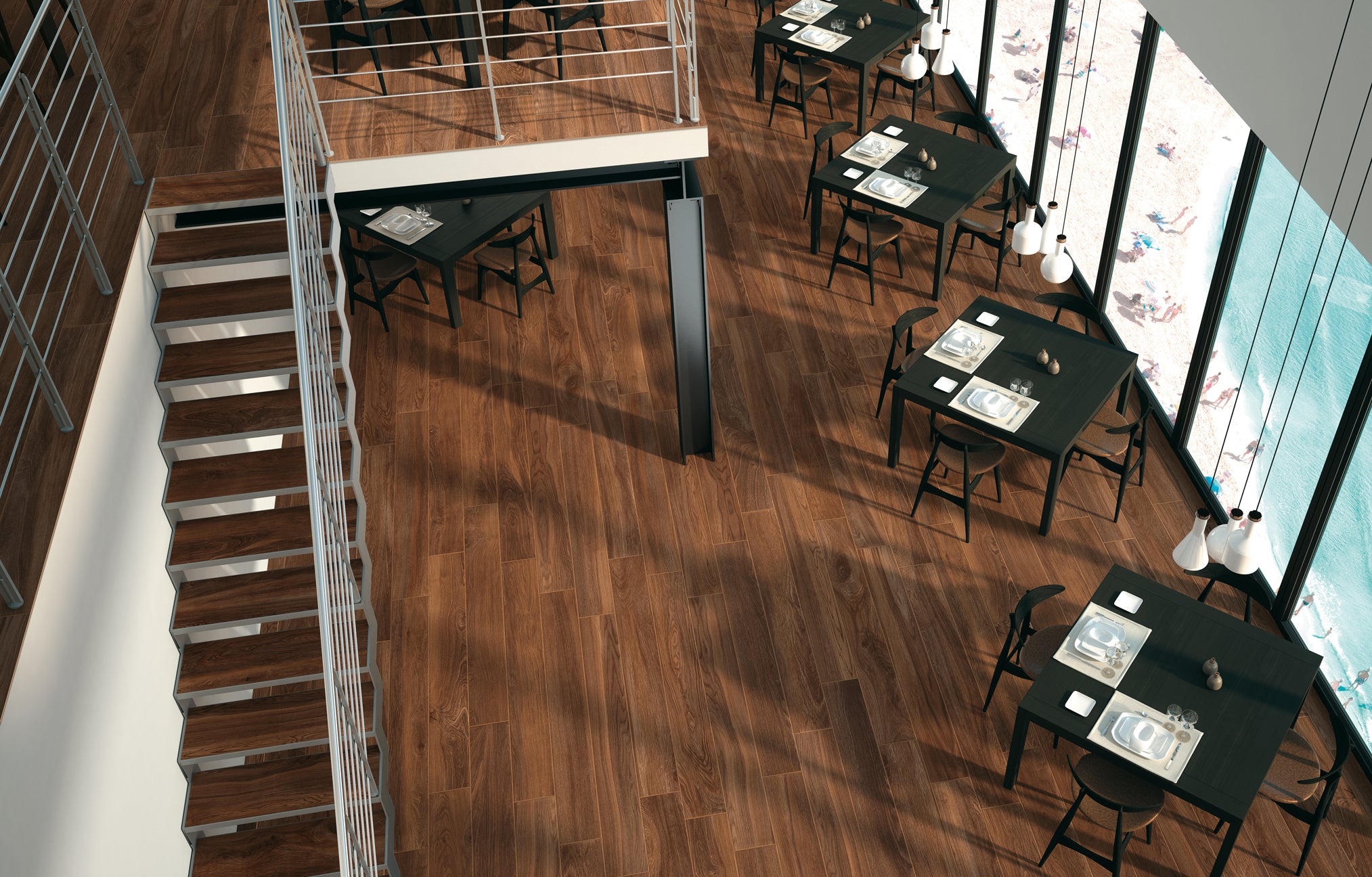 12-inch x 48-inch Forest Cherry Matte Rectified Wood Look