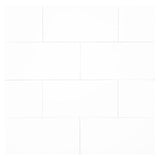 GLOSSY WHITE FLAT SUBWAY TILE 3''X6'' - Tile&Stone Co.