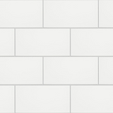 GLOSSY WHITE FLAT SUBWAY TILE 4''X8'' - Tile&Stone Co.