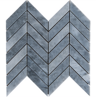 GRIGIO MARMI HERRINGBONE POLISHED MARBLE MOSAIC - Tile&Stone Co.