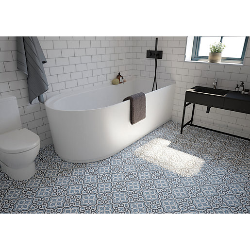 8-inch x 8-inch Blue Matte Moroccan Field Tile – SAPPHIRUSSTONE