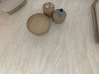 Sapphirus Stone Canyon Oro beige marble-look porcelain tile, polished finish in 12x24, 24x24, 24x48