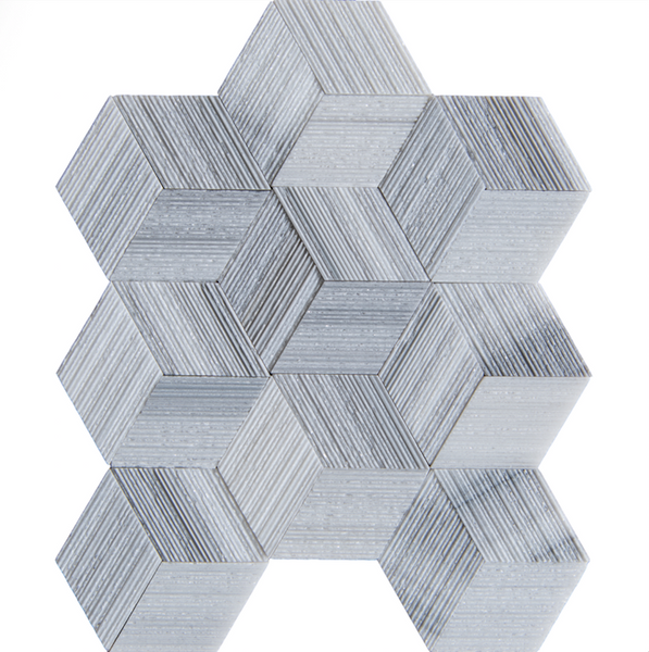 SNOW FLAKE 3D MATT MARBLE MOSAIC - Tile&Stone Co.