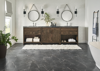 ST. LAURENT BLACK MATT RECTIFIED PORCELAIN TILE - SAPPHIRUSSTONE