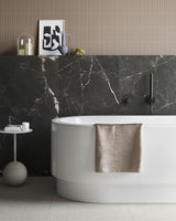 24''x24'' - 24''x48'' St. Laurent Black Matte Rectified Marble Look Porcelain Floor and Wall Tile